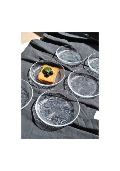 6'lı Cam Kase Mini Kahvaltılık Çerezlik Meze Tabağı 12 Cm İkramlık- Linya Şeffaf