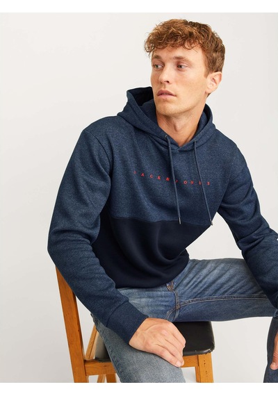 Jack & Jones Star Blocked Erkek Lacivert Sweatshirt 12256824-nb Lacivert