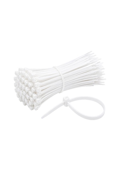 Alegron Beyaz Plastik Kelepçe 4,8 X 300 Mm 100 Adet