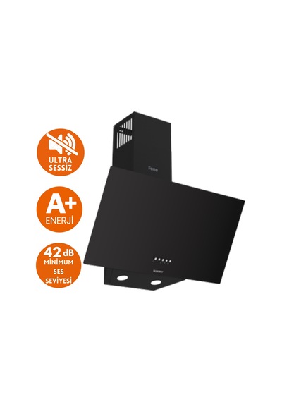 Afm Tech & Ferre Ria D086-SA + FM7700 + FM-BD2200  Sessiz Turbo Dijital Siyah Ankastre Set