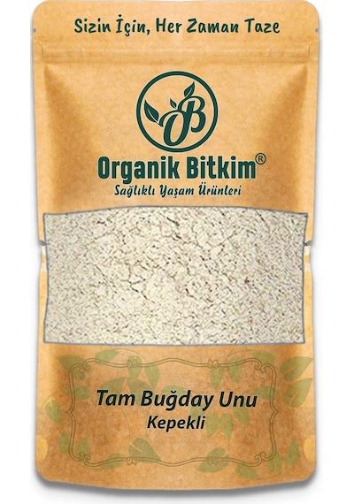 Organik Bitkim Tam Buğday Unu Kepekli 1400 G