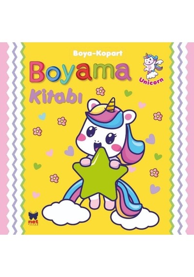 Boyama Kitabı Boya - Kopart - Unicorn- Net Çocuk Yayınları