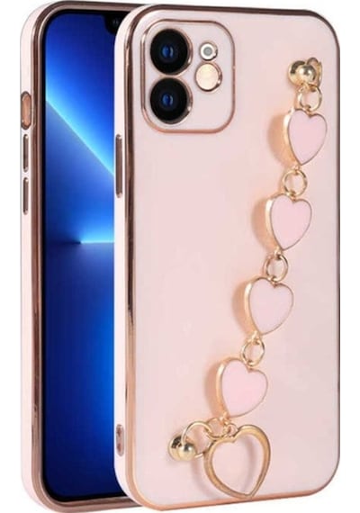 Apple Uyumlu iPhone 11 Kılıf Zore Kalbim Kapak Pembe