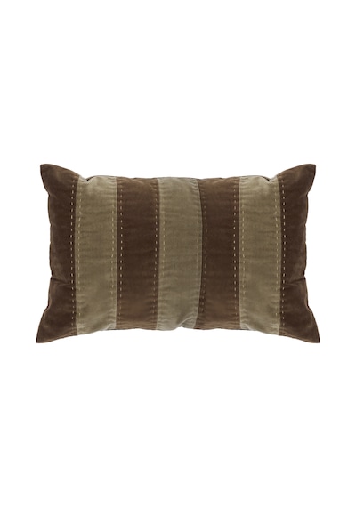 Yargıcı Çizgi Desenli Kadife Dikdörtgen Yastık 40x60 Cm 26knht1007c St