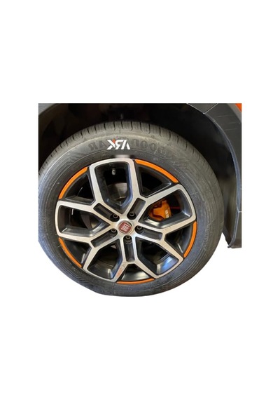 Mat Turuncu Jant Sticker Seti - Egea Cross Uyumlu Abanoz