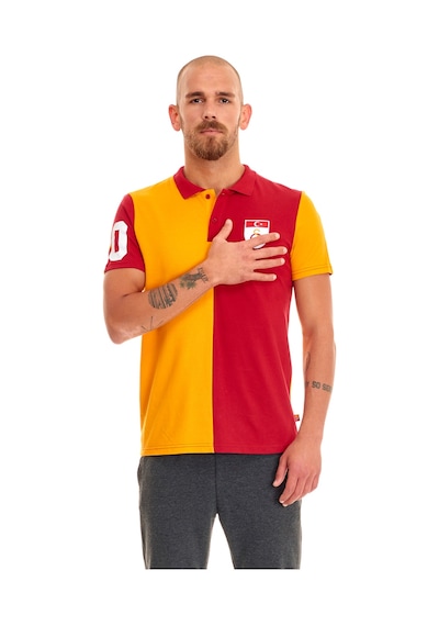 Gsstore Galatasaray Metin Oktay Polo T-shirt E88083 Sarı - Kırmızı