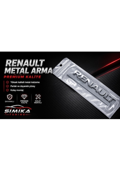 Renault Krom Metal Bagaj Arması Parlak 3d Logo
