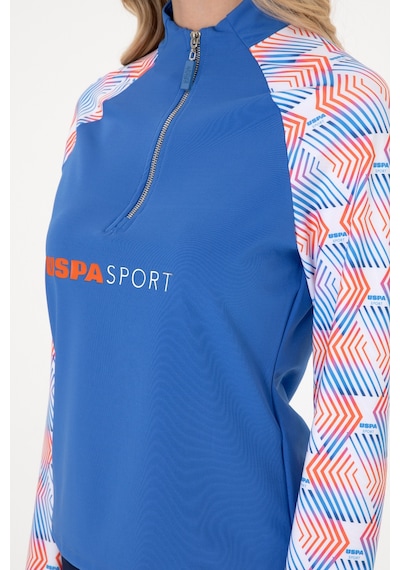 U.S. Polo Assn. Kadın İndigo Fermuarlı Dik Yaka Sweatshirt 50300732-VR028