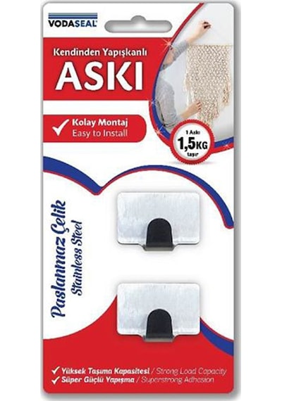 Vodaseal Kendinden Yapışkanlı Askı Kare Metal 2Li