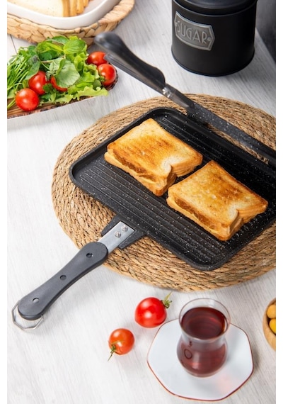 Stevig Usta Tostçu Granit Döküm Ocak Üstü El Tost Makinesi St-101