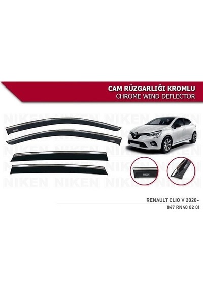 Renault Clio 5 Kromlu Cam Rüzgarlığı Niken 2019+ Sonrası Modeller