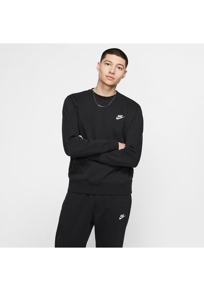 Nike Sportswear Club Fleece Crew Erkek Siyah Sweatshirt