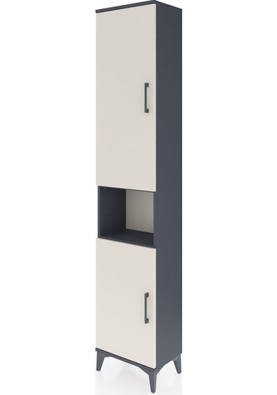 Arges Dolap 5 Raflı 2 Kapaklı 44x30x221 Antrasit-aytaşı Antrasit
