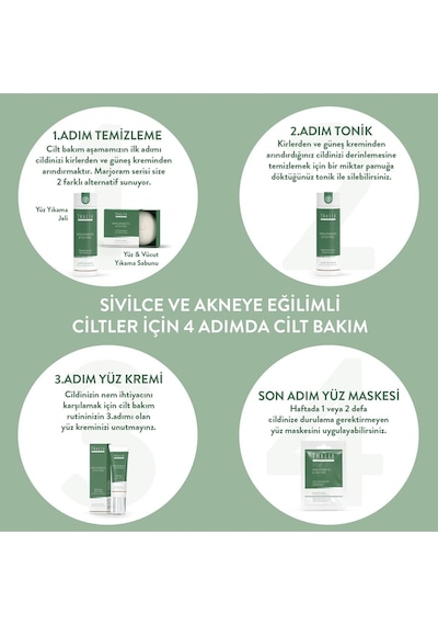 Thalia Akne Gidermeye & Gözenek Sıkılaştırmaya Yardımcı Marjoram Yüz Temizleme Toniği 200 ML