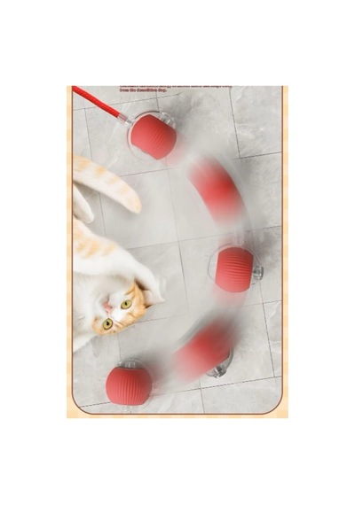 5 Adet Şarjlı Kedi Oyuncağı Titreşimli Hareketli Top