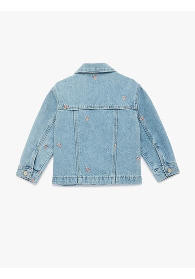 Koton Jean İndigo Kız Bebek Ceket 6smg60002ad İndigo