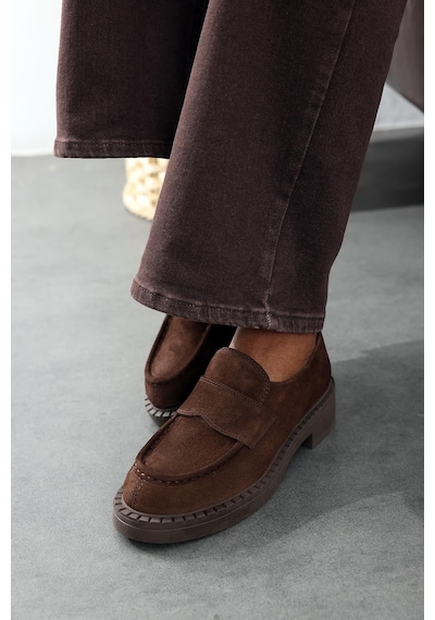 5in1Canpolat Kahverengi Klasik Loafer 20403