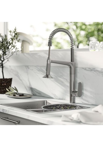 Ikea Majsjön Eviye Bataryası, Metal Rengi, 56 Cm, Spreyli Ve Spiralli