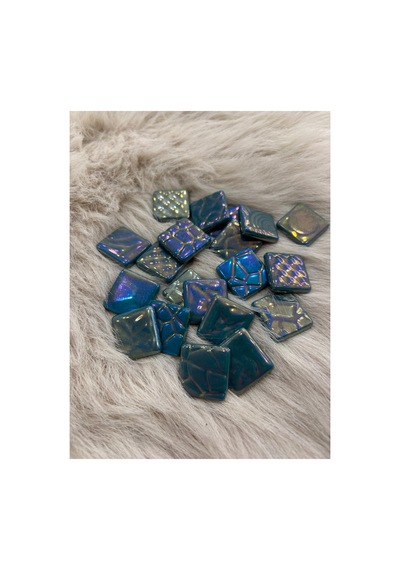 Sanatsal Dokulu Mozaik Dc-05 25x25mm Lüsterium Turkuaz 500gr