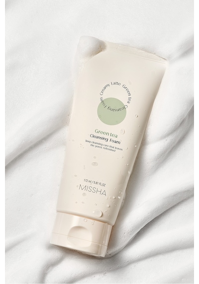 Missha Creamy Latte Greentea Yağlanma Karşıtı Temizleme Köpüğü 172 ML - Green Tea