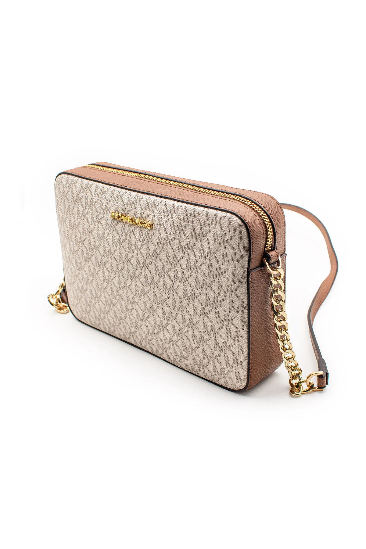 Michael Kors Jet Set Large Logo Crossbody Çapraz Omuz Çantası Vanilya