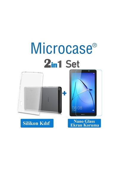 Huawei Uyumlu Mediapad T3 Bg2-W09 7 Wifi Kılıf + Ekran Koruma (3G Uymaz)