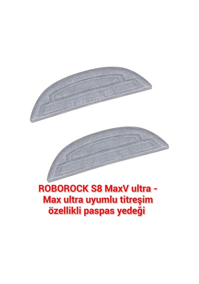 Roborock Uyumlu Maxv Ultra Uyumlu Titreşim Özellikli Mop Paspas Yedek 2 Adet