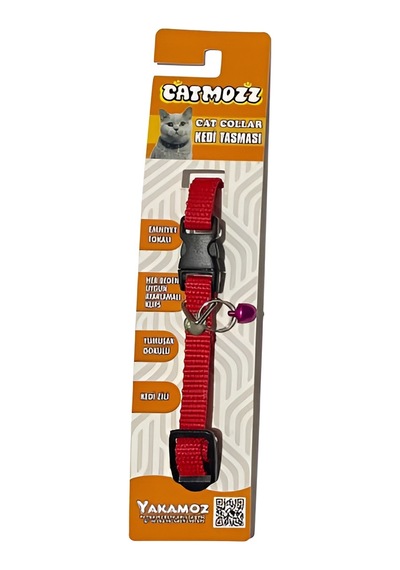 Catmozz Zilli Kırmızı Boyun Tasması