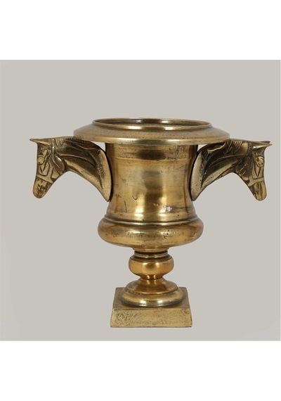 Vitale Metal Gold Atlı Vazo 24 37 31 Cm Renkli