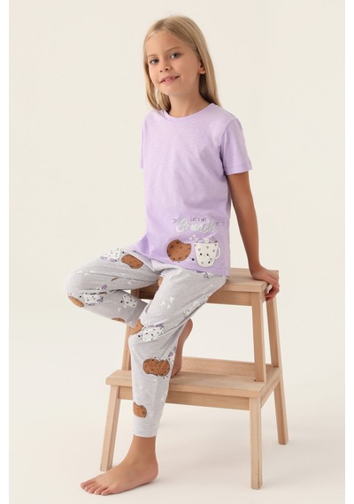 Arnetta Brunch Lila Kız Çocuk Pijama Takımı 5274-42747 Lila
