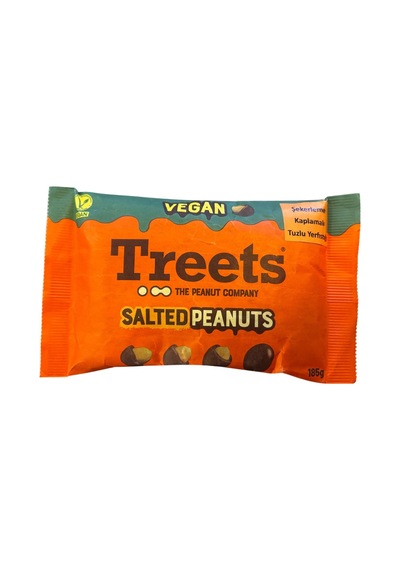 Treets Vegan Şekerleme Kaplamalı Tuzlu Yer Fıstığı 185 G - 6 Adet Tarı