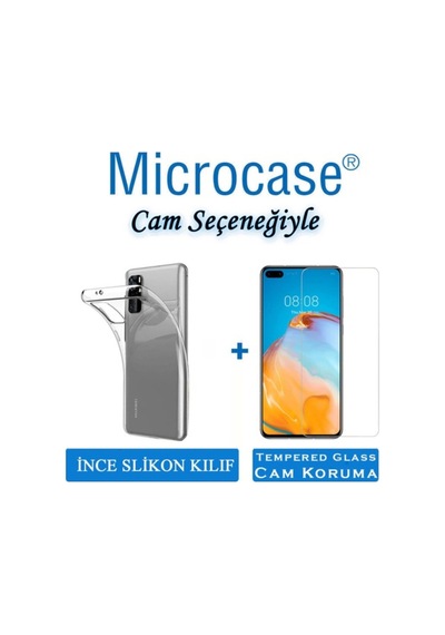 Microcase Huawei P40 Ince 0.2 Mm Soft Silikon Kilif + Cam(Seç) 434140995
