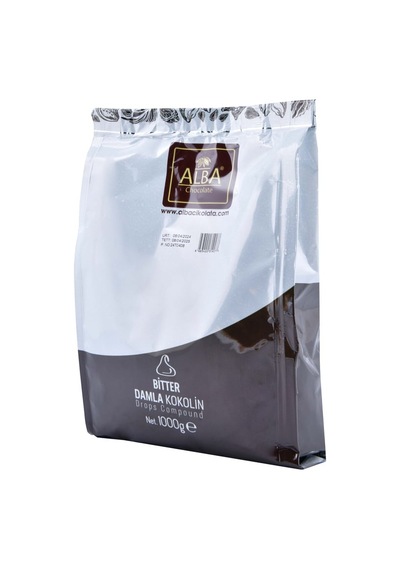 Alba Bitter Damla Çikolata 1 Kg 6'li Paket