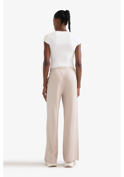 DeFactoFit Wide Leg Cepli Geniş Paça Yırtmaçlı Uzun İnce Sporcu Pantolon E2538AX25SMGR435