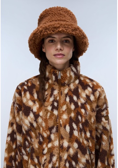 Napapijri T-shima W Kadın Polar-33983 Kahverengi