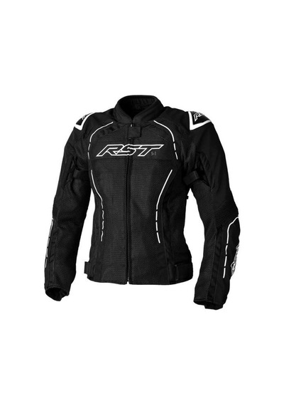 Rst S1 Mesh Kadın Yazlık Motosiklet Ceketi Siyah Beyaz