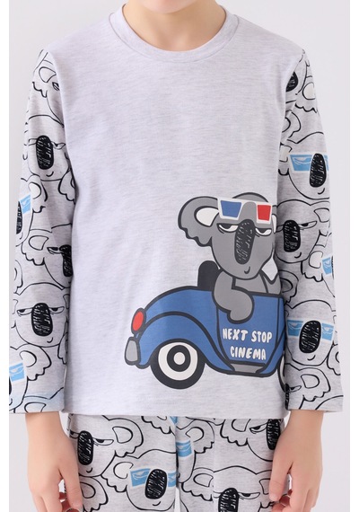 Rolypoly Erkek Çocuk Gri Pijama Takımı 5274-45637 Gri