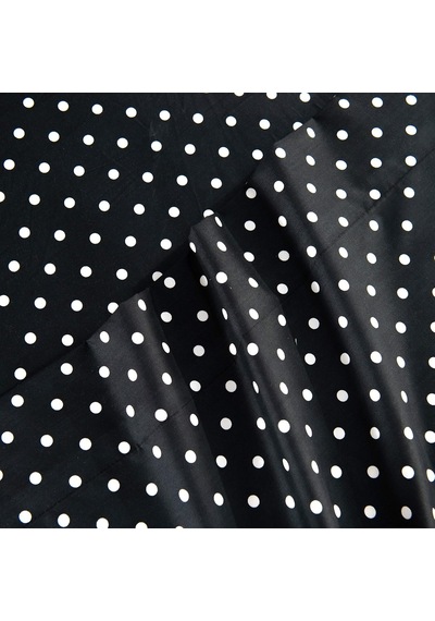Lüks Yumuşak Yatak Çarşafları Polkadot Desenli 1500 İplik Sayısı Perkal Mısır Kalitesinde Yumuşaklık Kırışma Ve Solmaya Karşı Dayanıklı 6 Parça Yatak Seti, Kraliçe, Siyah Çok Renkli