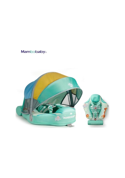 Mambobaby Yüzme Simidi - Zoo, Emniyetli, Gölgelikli Ve Ayak Destekli