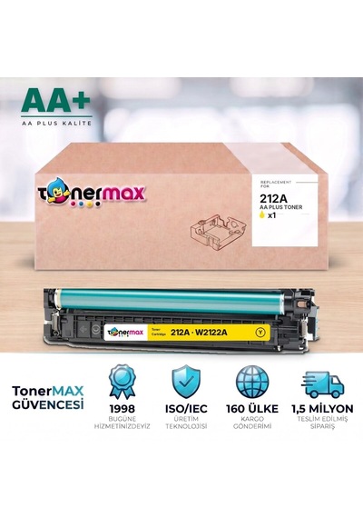 Hp 212a W2122a Sarı Uyumlu Toner Aa Plus / Color Laserjet Enterprise M554 / M555 / Mfp M578