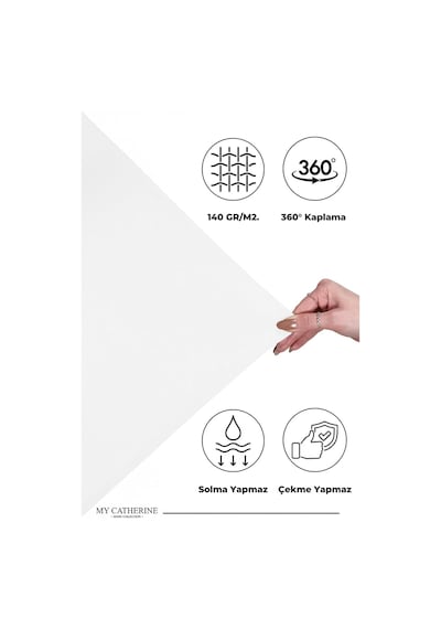 Lastikli & Hipoalerjenik Çarşaf %100 Pamuk Penye Kumaş Beyaz 100x200, Luxcarsaf Genel