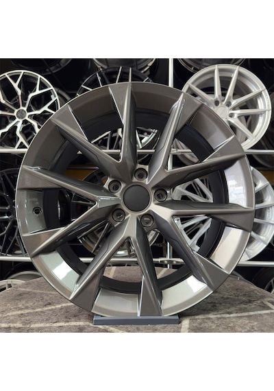 18 İnç 5x112 Akrep Golf Jetta Leon Uyumlu Gun Metal Jant Modeli