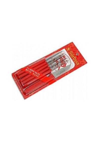 Sürbisa 61007 Sürmene Meyve Bıçağı 6'lı 7.5 CM Siyah