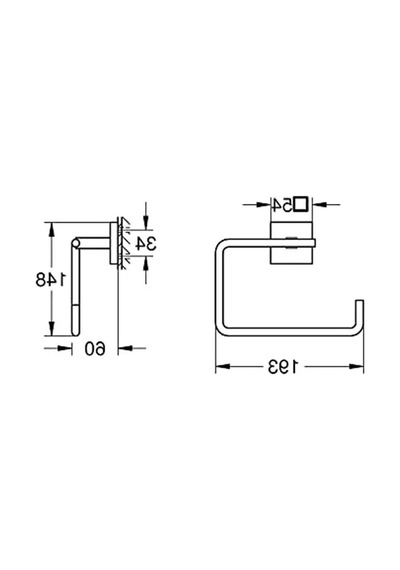 Grohe Start Cube Quickfix Halka Havluluk, Duş/banyo Aksesuarları, Krom, 40975000 Enerji Sınıfı B 12 Izgara