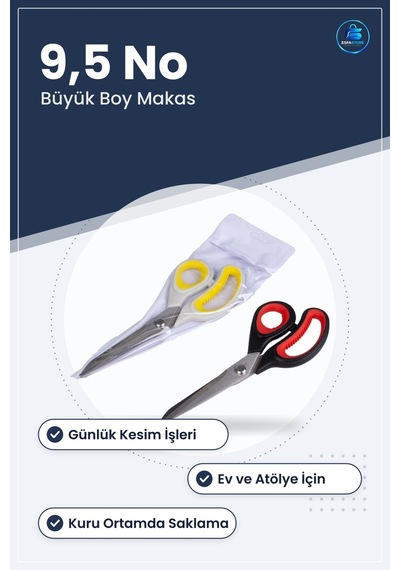 Jumbo Makas 9,5 No Kesici Kesim Aracı Günlük İşler İçin Ev Ve Atö