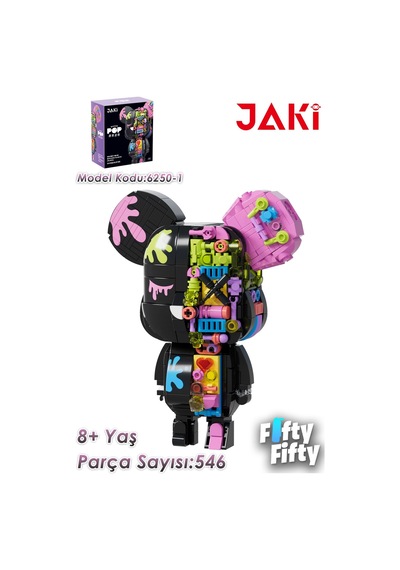 Jaki Maker Pop Mıknatıs Ayı -jk6250-1 546 Parça Oyuncak Yapım Seti