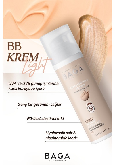 50+spf Bb Krem Light Leke Oluşumunu Önlemeye Yardımcı Olur, Aydınlık Ve Canlılık Sağlar Diğer
