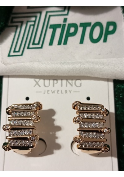 Tiptop / Lumina Atelier Zirkon Çelik Küpe Bakır