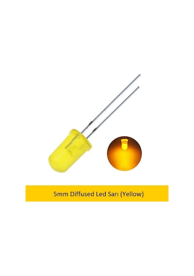 5mm Led Sarı Diyot Diffused 1 Adet