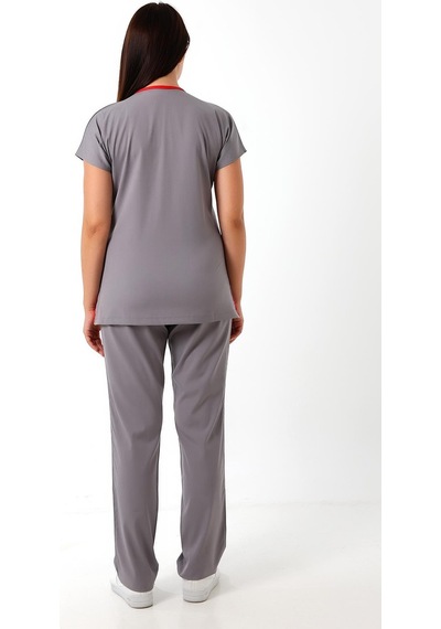 Bflex Unisex Likralı Yarasa Kol Tek Üst - 6406 Gri-12081 6406 Gri